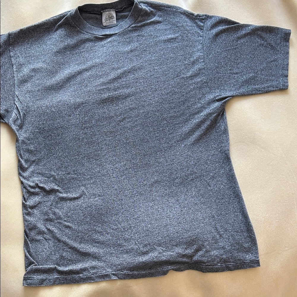 Au Coton Heather Gray Short Sleeve Tee-XL Vintage